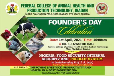 CEOAfrica :: Federal College of Animal Health and Production Technology  releases official activities to celebrate its founder's day :: Africa  Online News Portal